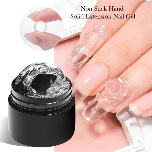7ml Clear Non Stick Hand Solid Extension Nail Gel Polish