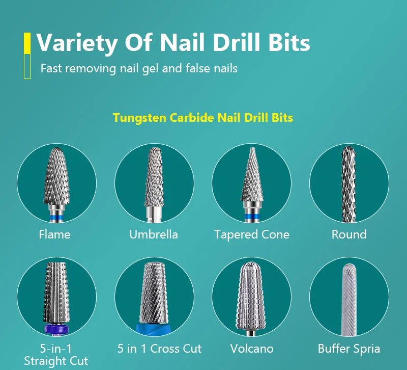Dmoley Tungsten Carbide Nail Drill Bit Electric