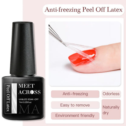 7ml Clear Non Stick Hand Solid Extension Nail Gel Polish