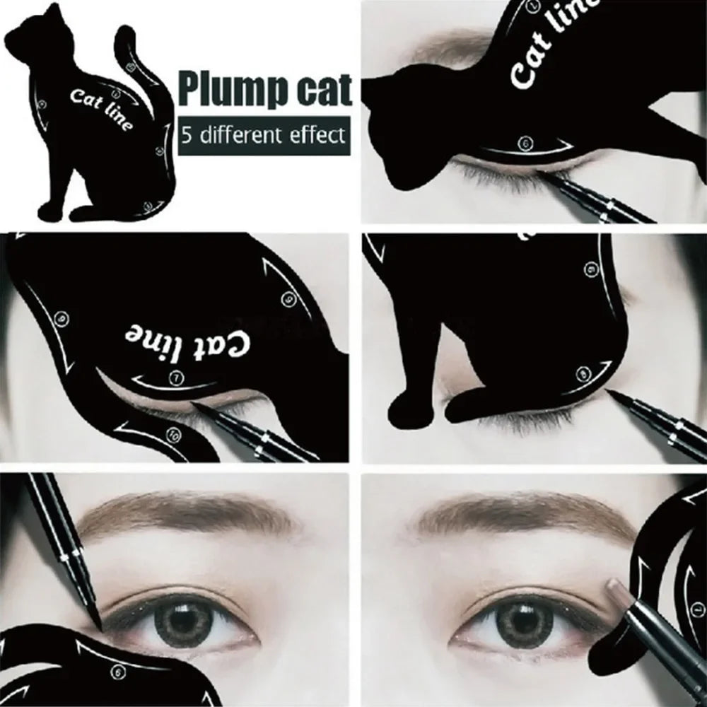 2pcs Eyeliner Stencils Cat Line Eyeliner