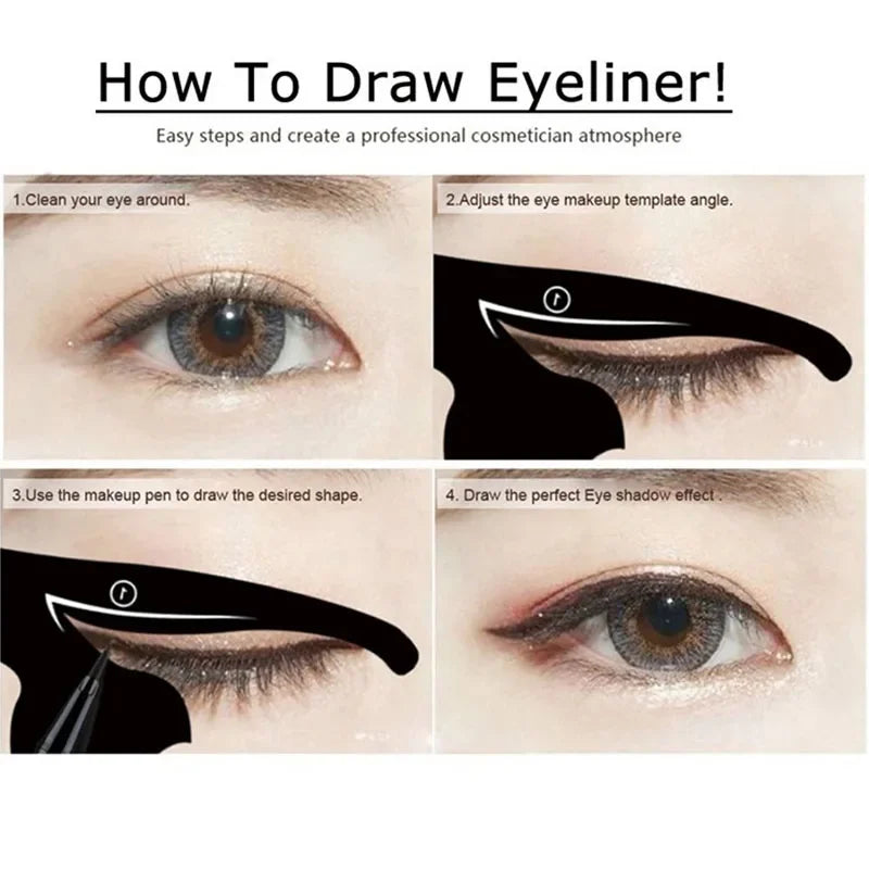 2pcs Eyeliner Stencils Cat Line Eyeliner