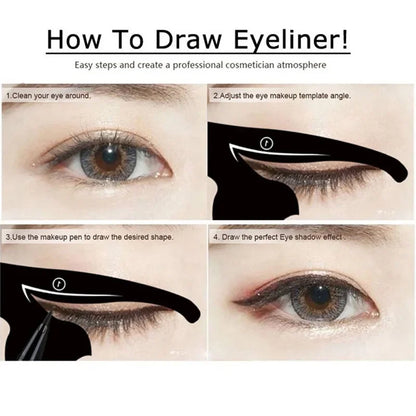 2pcs Eyeliner Stencils Cat Line Eyeliner