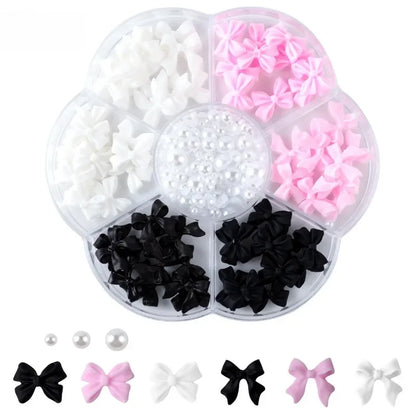 Mixed Acrylic Bowknot 3D Nail Art Decorations