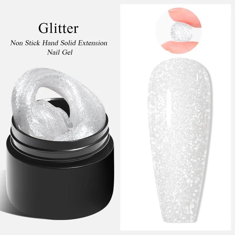 7ml Clear Non Stick Hand Solid Extension Nail Gel Polish