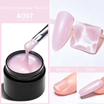 7ml Clear Non Stick Hand Solid Extension Nail Gel Polish