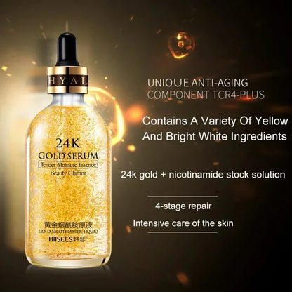 24k Gold Face Serum Brightening Skin Care