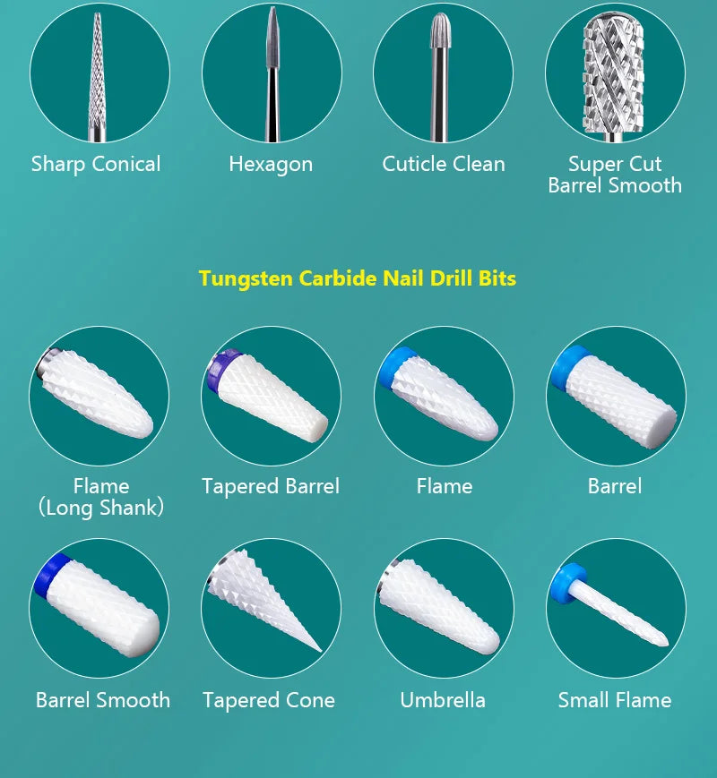 Dmoley Tungsten Carbide Nail Drill Bit Electric