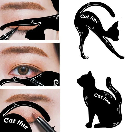 2pcs Eyeliner Stencils Cat Line Eyeliner