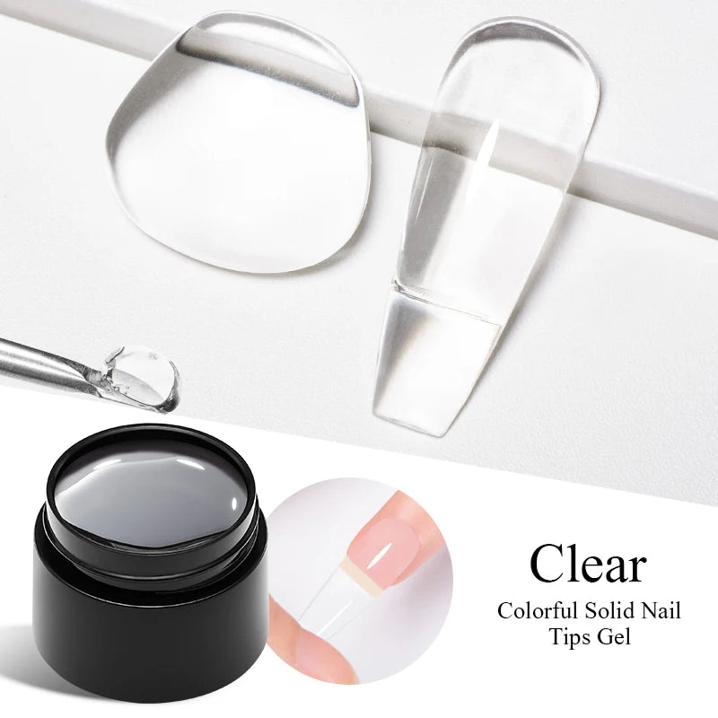 7ml Clear Non Stick Hand Solid Extension Nail Gel Polish