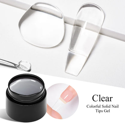 7ml Clear Non Stick Hand Solid Extension Nail Gel Polish