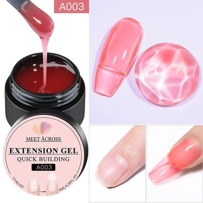 7ml Clear Non Stick Hand Solid Extension Nail Gel Polish