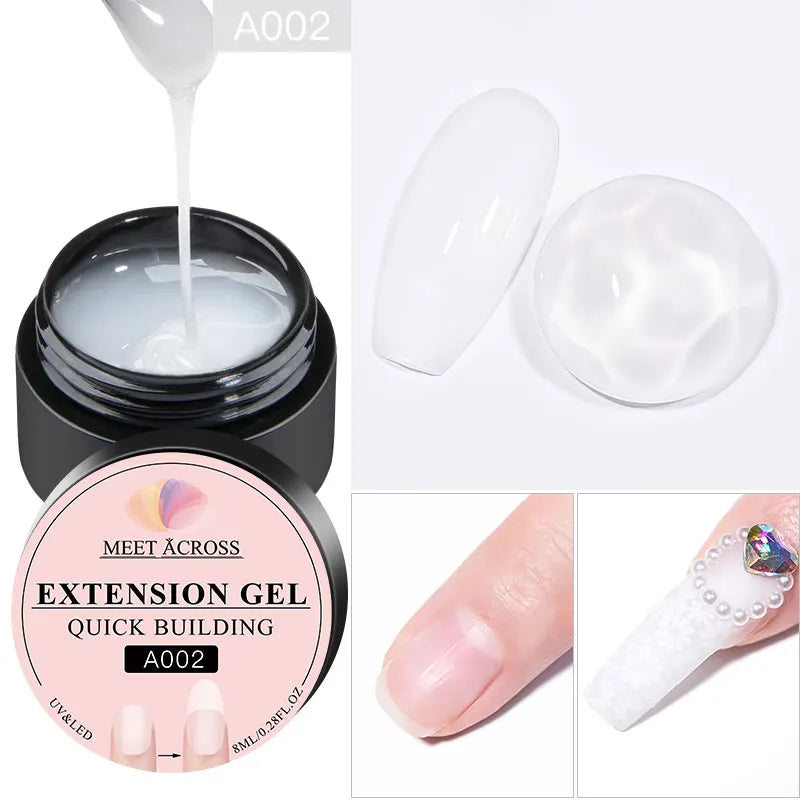 7ml Clear Non Stick Hand Solid Extension Nail Gel Polish