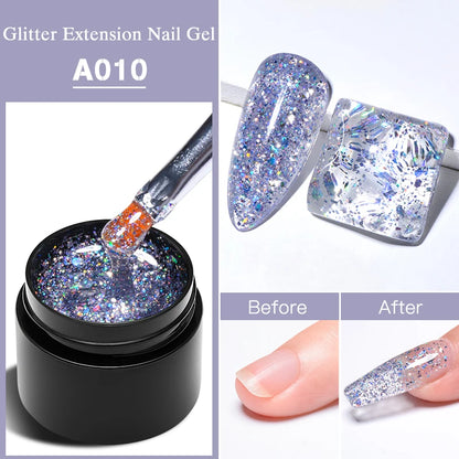 7ml Clear Non Stick Hand Solid Extension Nail Gel Polish
