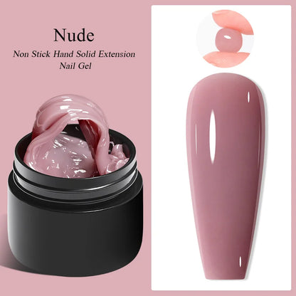 7ml Clear Non Stick Hand Solid Extension Nail Gel Polish