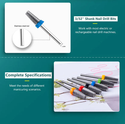 Dmoley Tungsten Carbide Nail Drill Bit Electric