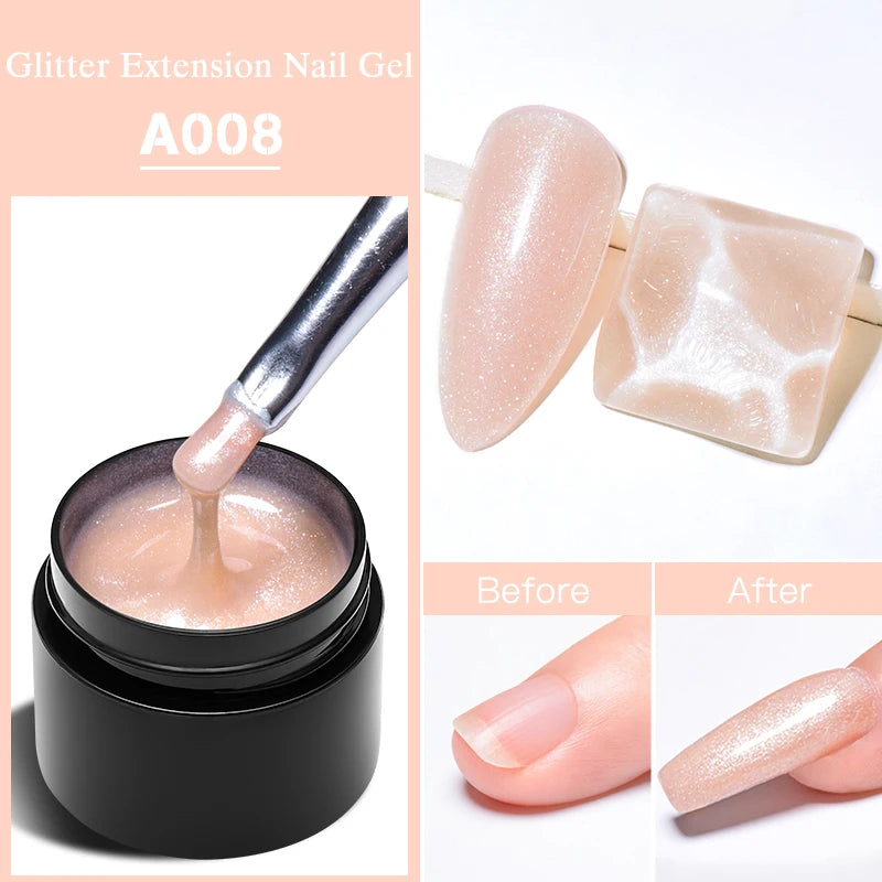 7ml Clear Non Stick Hand Solid Extension Nail Gel Polish